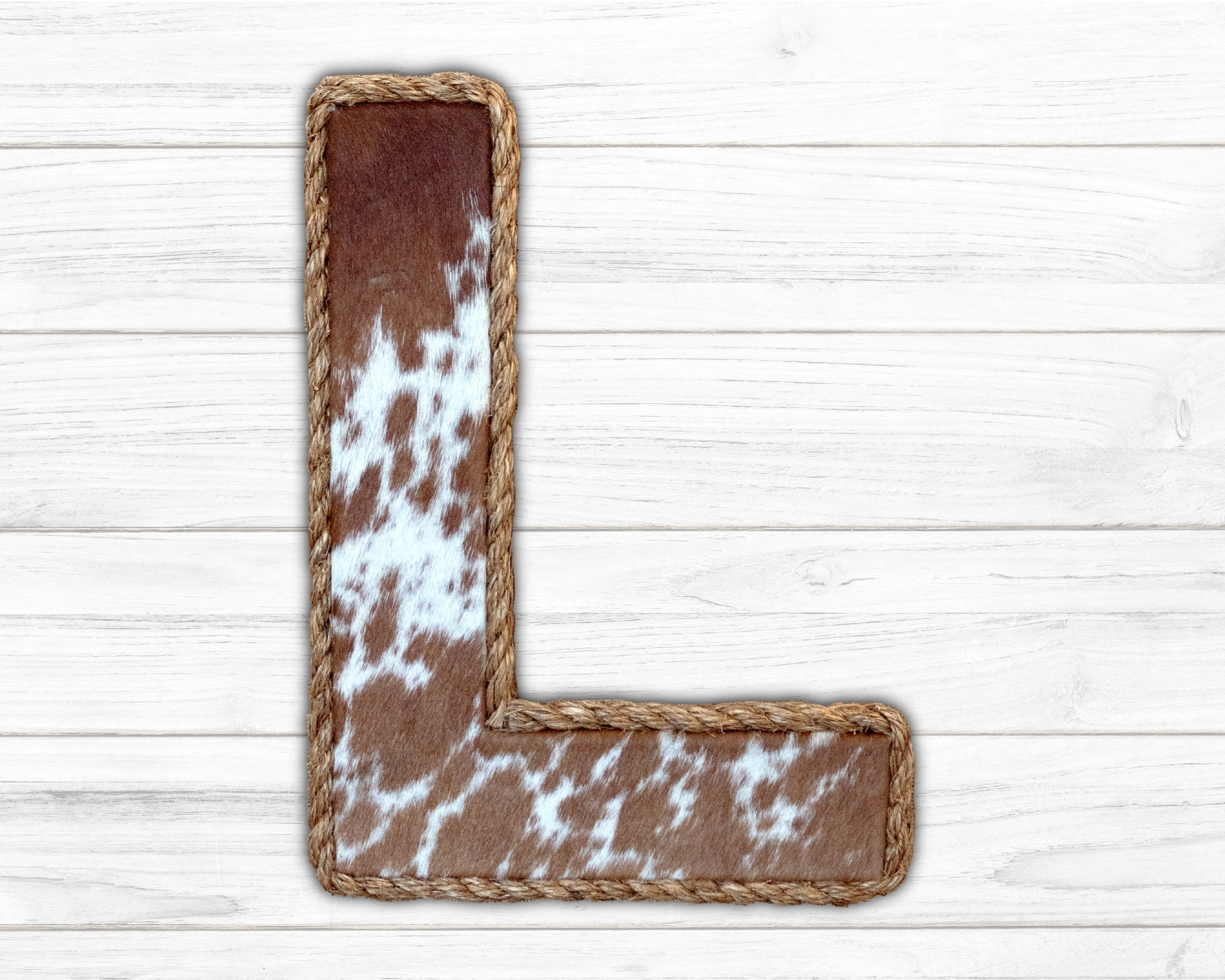 Cowhide Letters Etsy