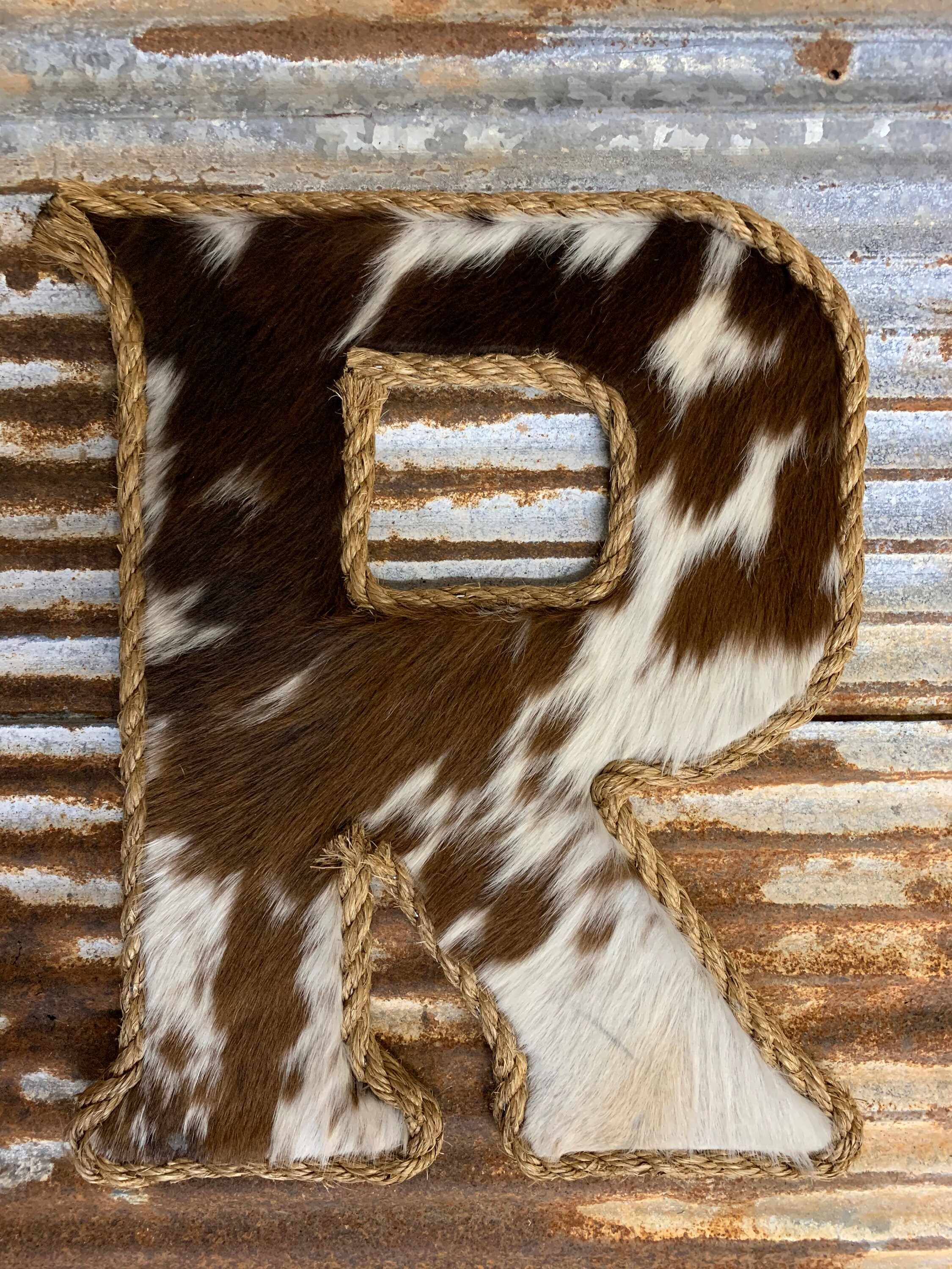 Cowhide Letters Etsy