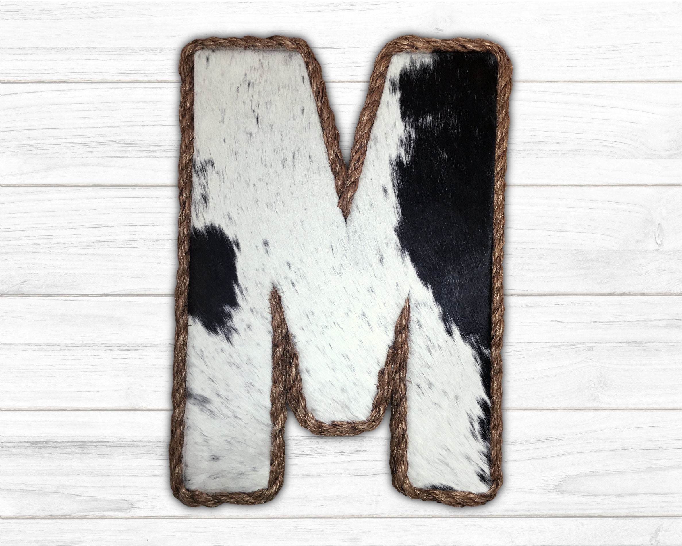 Cowhide Letters Etsy