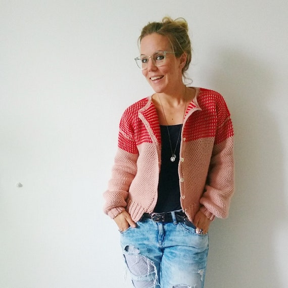 Candy Cane Cardigan - Etsy