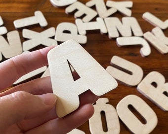 Uppercase Alphabet Set | Wooden Alphabet | Capital Letters