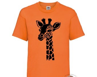 Kids Giraffe T-shirt - gift, present, trend, personalised, animal, safari