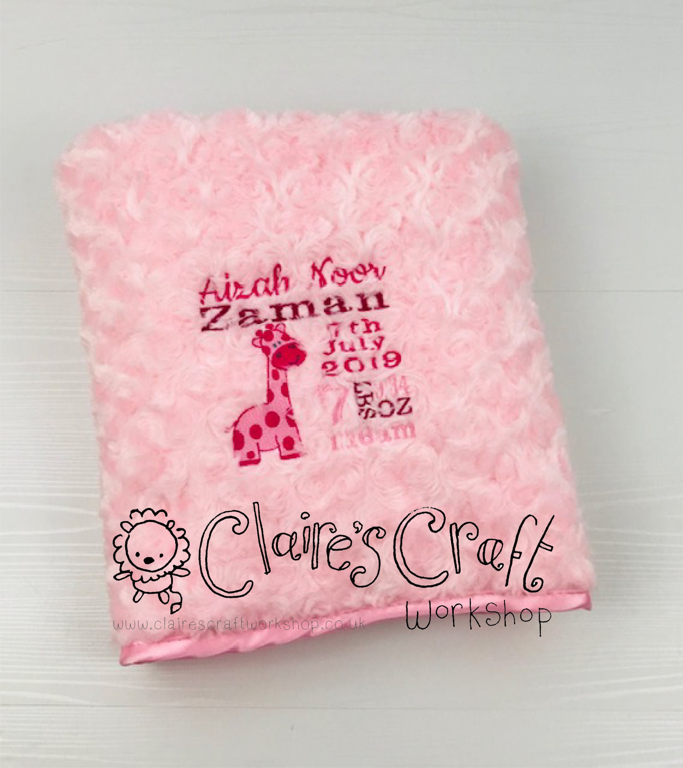 Luxury Baby Blanket in Blue Pink Silver or White with Etsy