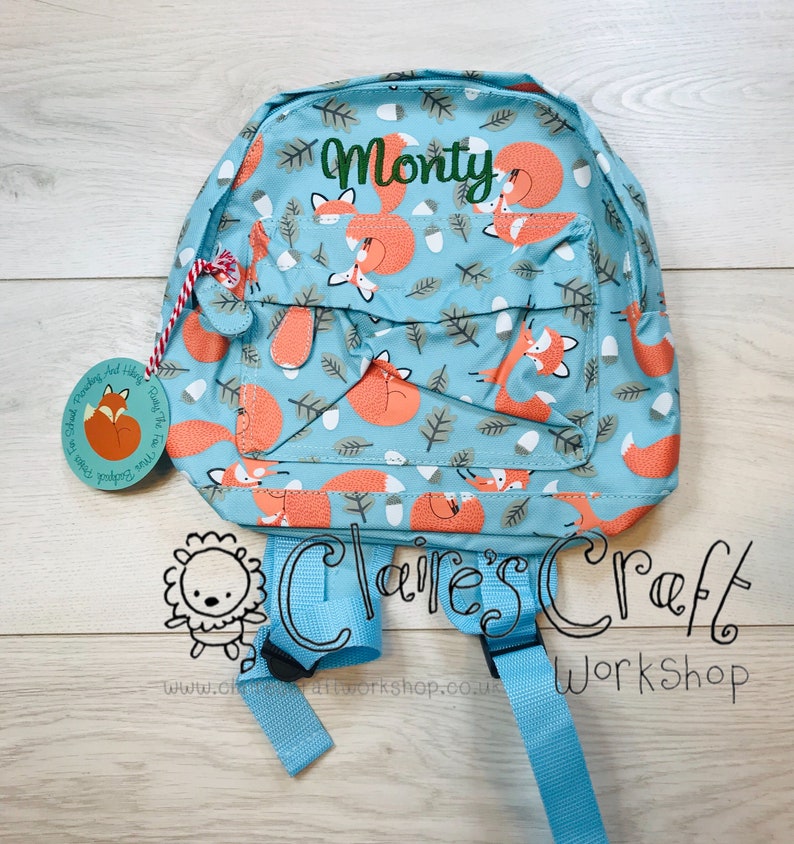 Personalised Fox Mini Backpack for children School Bag | Etsy
