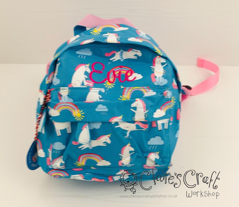 Personalised Large Unicorn Backpack for children School Bag Etsy