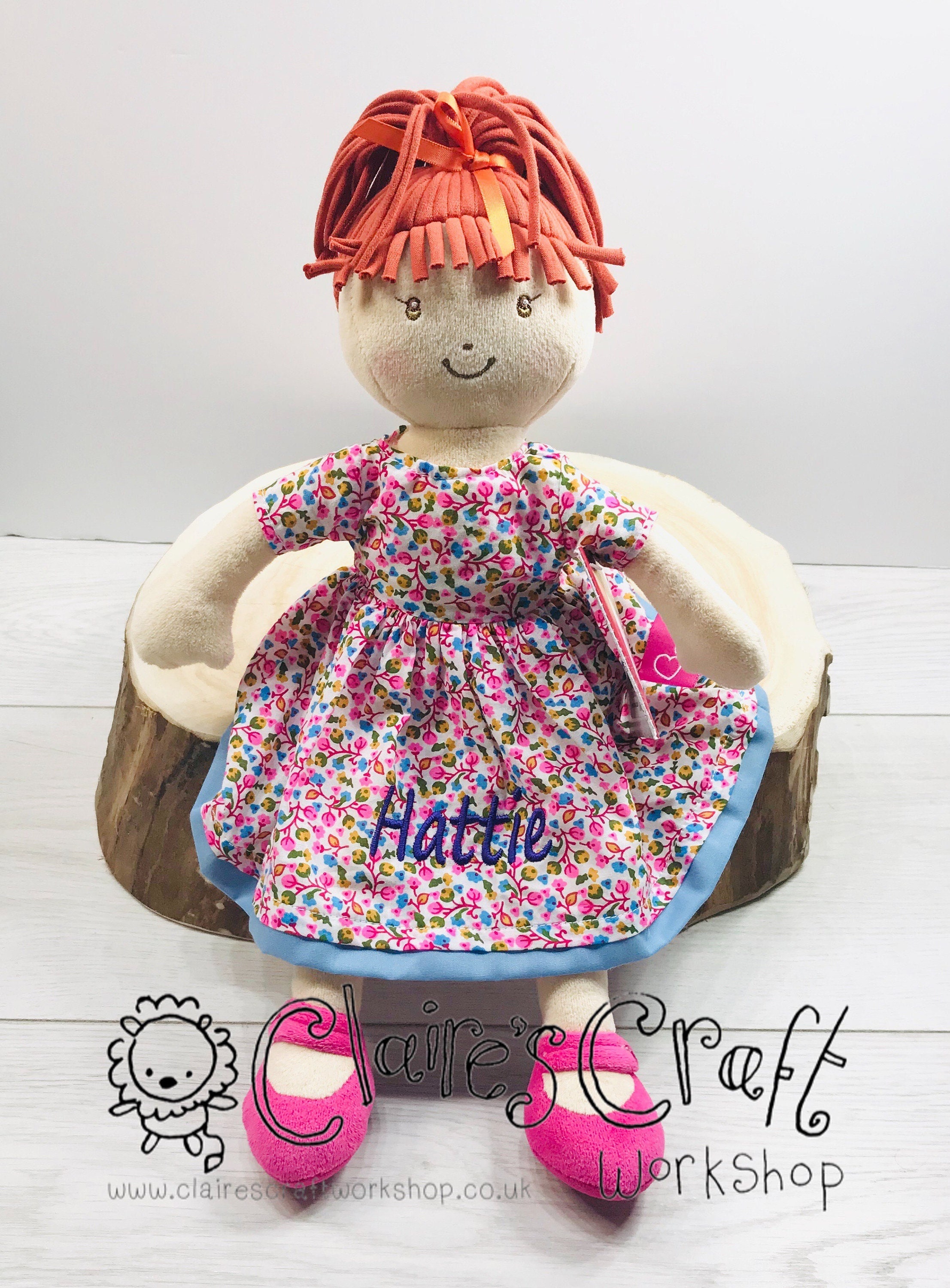 Muñeca de trapo personalizada Molly nombre bordado - Etsy España