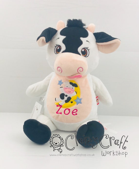 personalised cow teddy