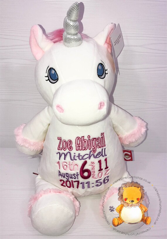 white unicorn teddy
