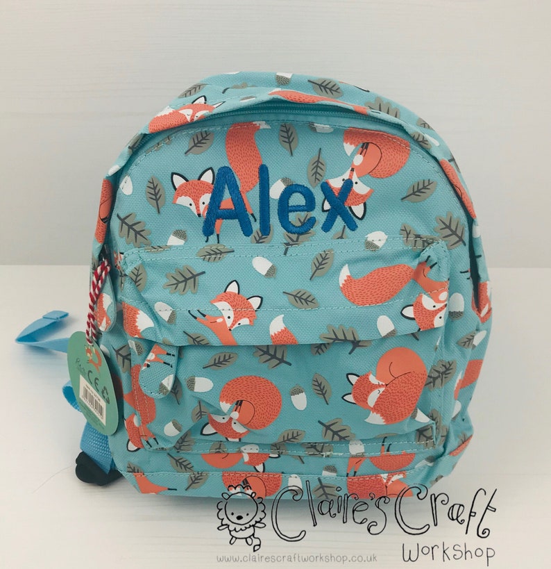 Personalised Fox Mini Backpack for Children School Bag Etsy UK
