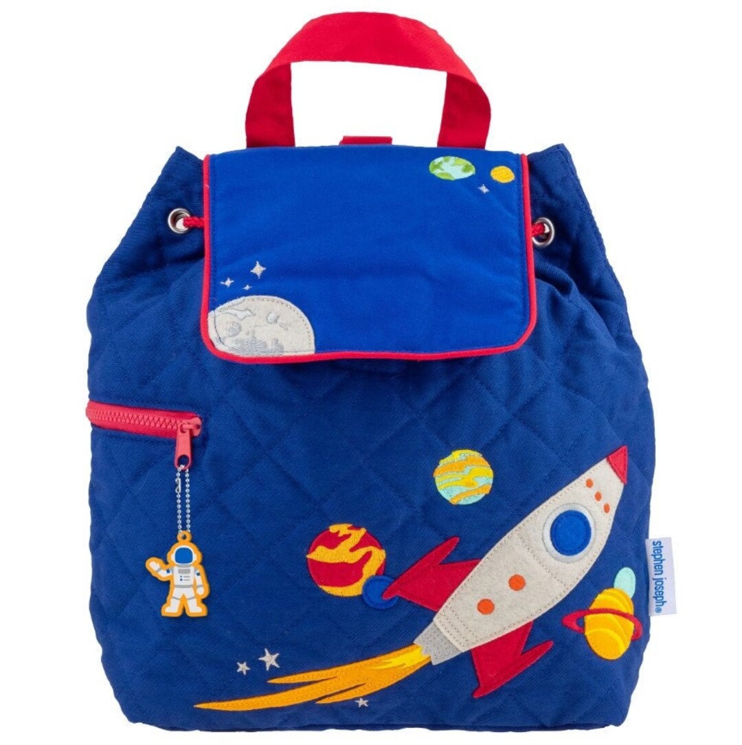 Personalised Space Stephen Joseph Quilted Backpack for Children