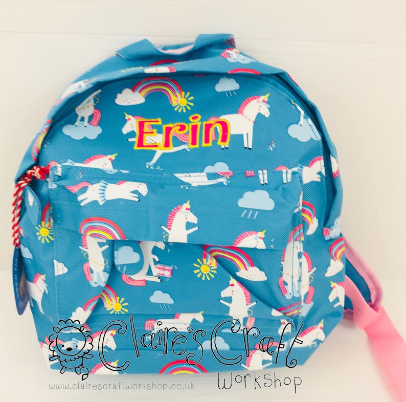 Personalised Unicorn Mini Backpack for Children School Bag Etsy UK