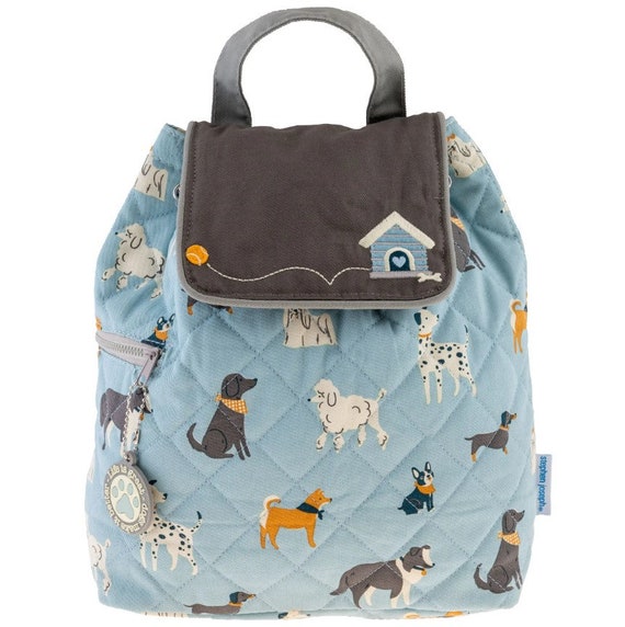 Personalised Dog Print Stephen Joseph Quilted Backpack for
