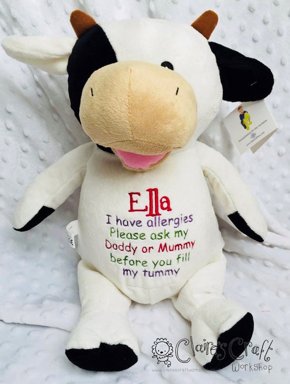 personalised cow teddy