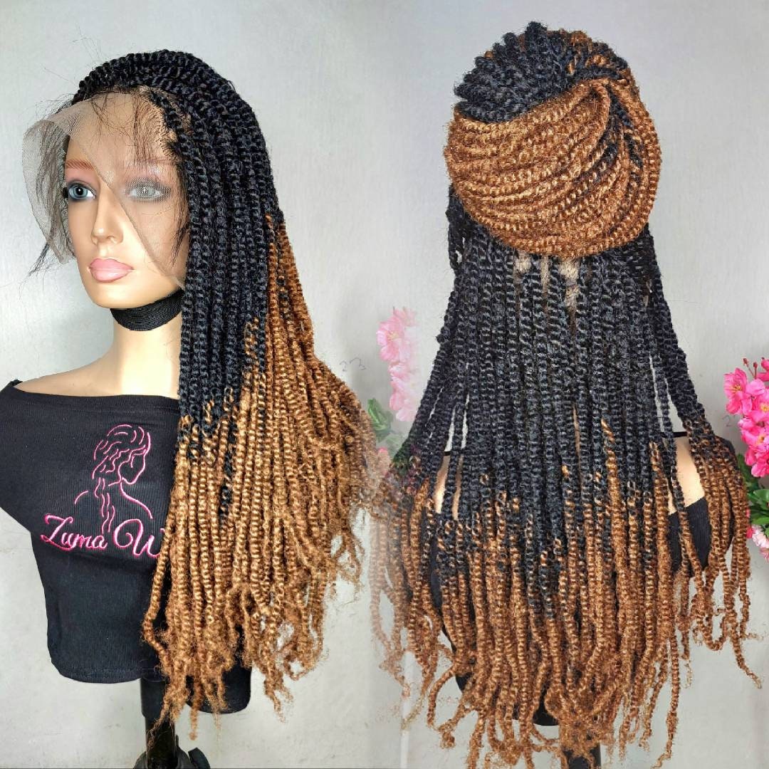 Kinky Twist Wig, Two Strand Twists, Bouncy Twists, Locs Wig,two Tone