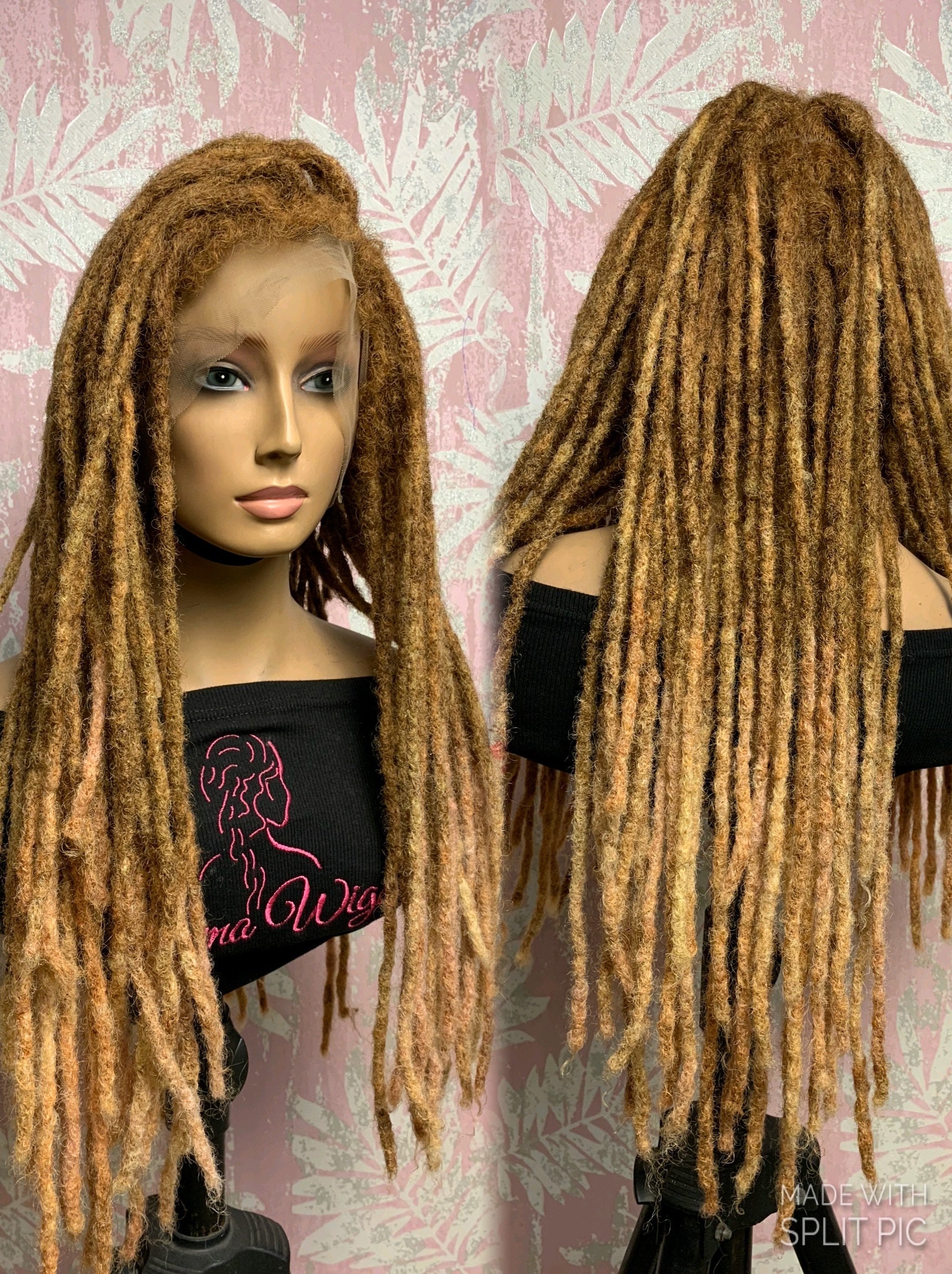 Full lace Mixed brown knotless braided wig Glueless w baby hairs