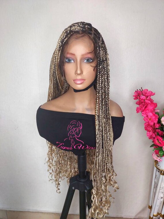 Full Lace Braided Wigs for Black Women Braided Wigs With Closure Knotless Wigs Full Lace Glueless Knotless Braided Wig Etsy