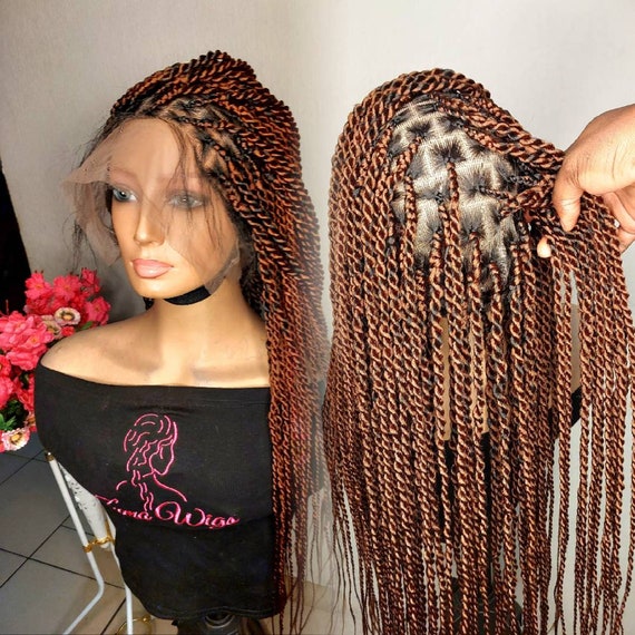 Braided Wig for Black Women, Full Lace Braid Wig, Knotless Twists