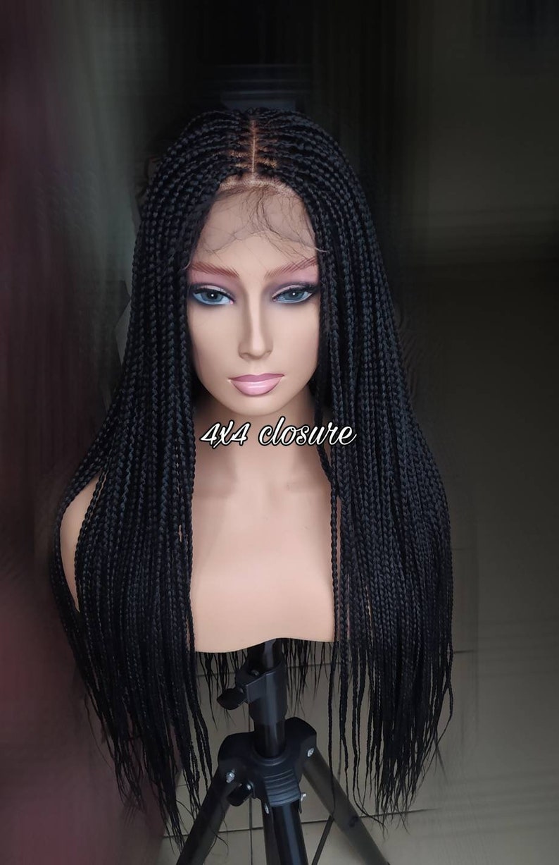 LONG BRAIDED WIG Knotless Box Braids Full Lace Braided Wig Etsy