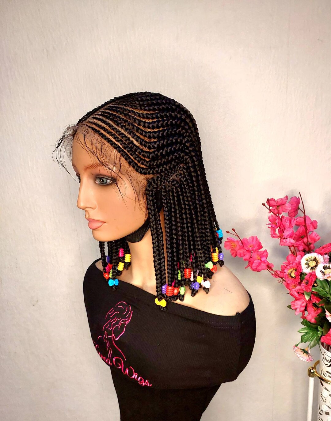 Braided Wigs for Kids, Braided Wigs With Closure, Knotless Wigs Full