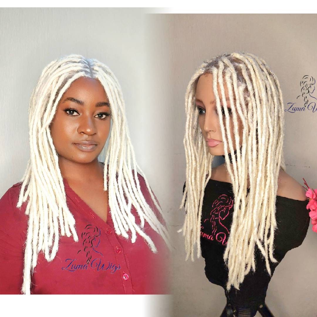 House of Dragon Dreadlock Wig, White Dreadlock Wig, Full Lace Synthetic