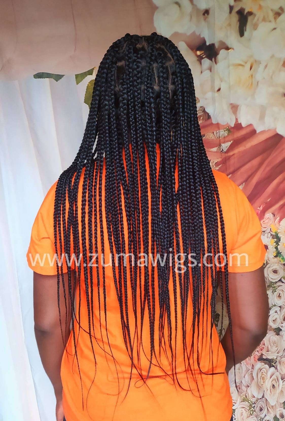 Braided Wig Box Braids Wig Box Braid Wig Full Lace Wig MADE TO Etsy