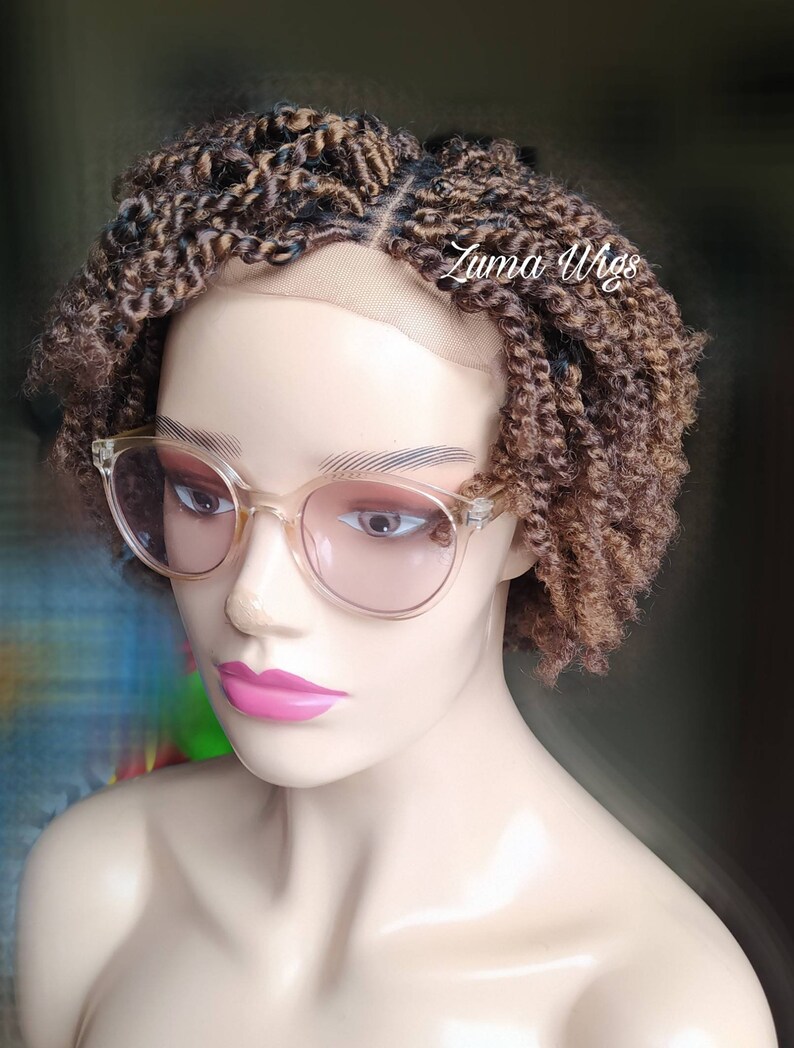 Short Kinky twists wig braid wig custom made Etsy