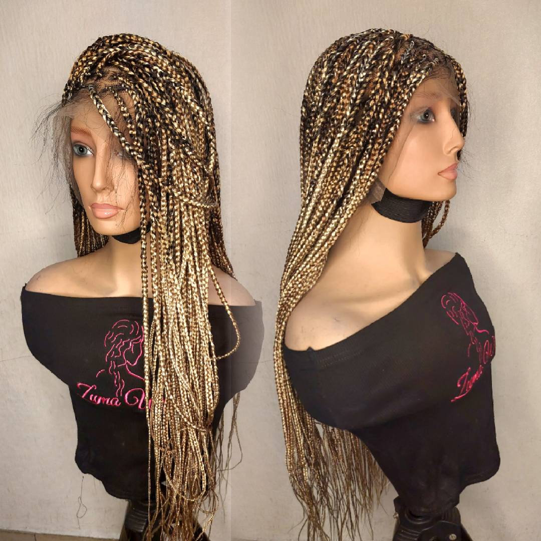 Knotless Braid Wig Full Lace Box Braid Wig Braids Full Lace Etsy