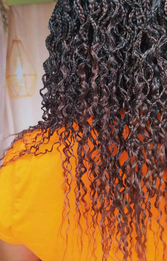 Wavy BOX BRAID High Quality Feed In Braided Knotless Full Lace Braided 360 Frontal
