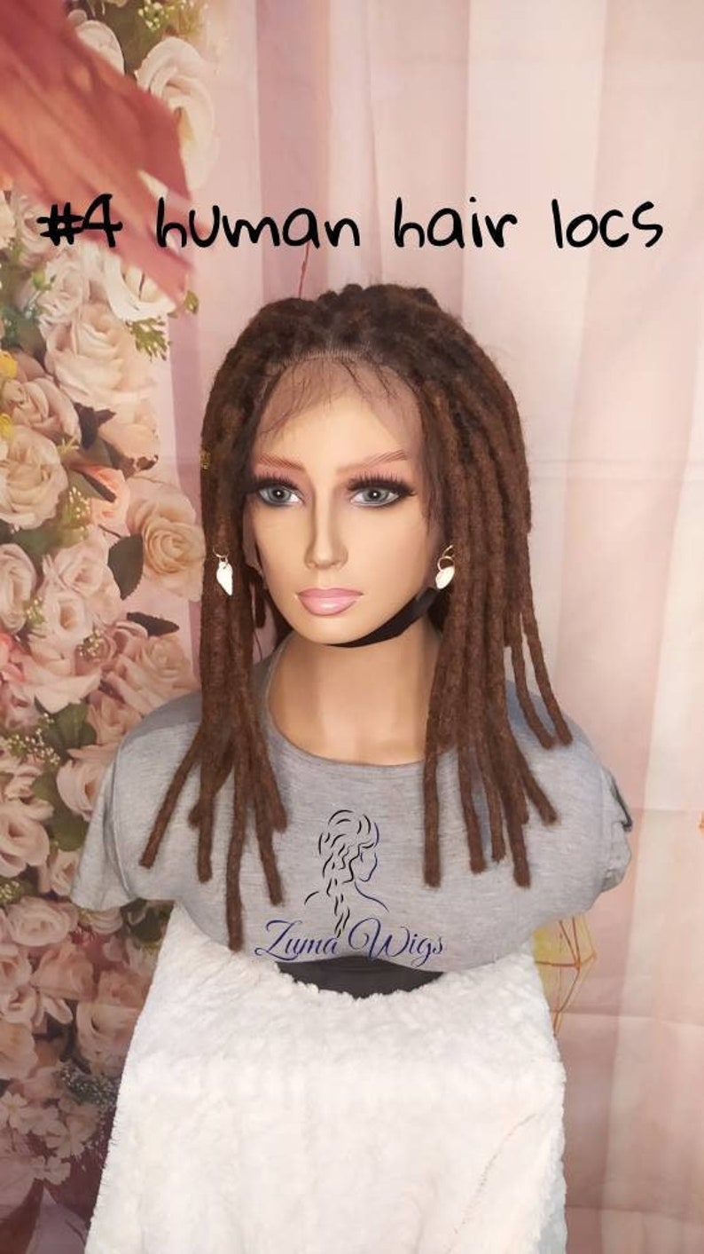 HUMAN HAIR Dreadlock Braid Wigs for Black Women Kinkly Curly Etsy
