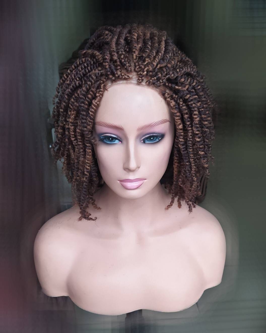 Short Kinky Twists Wig Braid Wig Multi Style Etsy