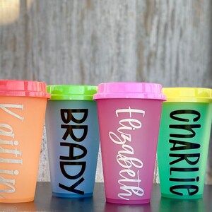 Personalized Hot Color Changing Cups Reusable Cups, Coffee Cups, Personalized Cups, Cold Cups image 2