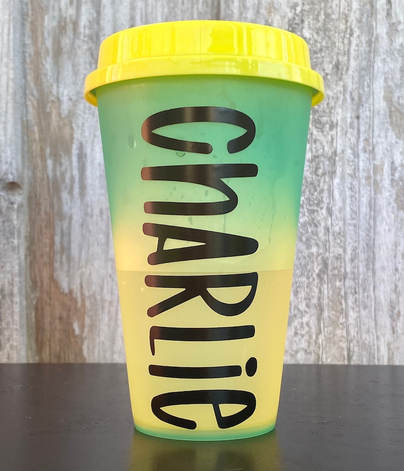 Personalized Color Changing HOT Cups Reusable Cups Coffee Etsy