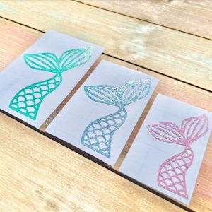 Mermaid Tail Vinyl Decal, Mermaid Sticker, Sparkly Mermaid, Computer Sticker, Water Bottle Sticker, Mermaid Car Window Decal