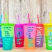 24oz Neon Personalized Cold Color Changing Cups