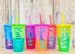 24oz Neon Personalized Cold Color Changing Cups 