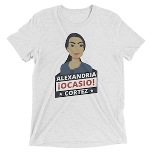 AOC Premium Tri-Blend Unisex T-Shirt | Retro Alexandria Feminist Shirt | Vintage Ocasio Resist Hipster | Feminism Cortez Tee