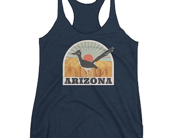 Arizona Roadrunner Women's Racerback Tank | Feminist Retro | Vintage Hipster | Ladies Womens Tee
