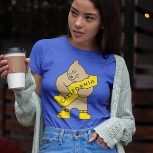 California Golden Bear Women&#39;s T-Shirt | Feminist Shirt, Retro Shirt, California Tee, West Coast Shirt, Vintage Shirt, Hipster Shirt