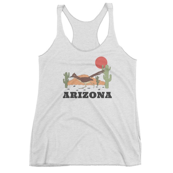 Arizona Roadrunner Women's Racerback Tank | Feminist Retro | Vintage Hipster | Ladies Womens Tee