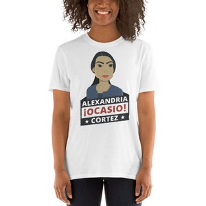 AOC Short-Sleeve Unisex T-Shirt | Retro Alexandria Feminist Shirt | Vintage Ocasio Resist Hipster | Feminism Cortez Tee