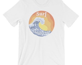 Surf California Camiseta / Camisa Feminista, Camisa Retro, Camiseta de California, Camisa de la Costa Oeste, Camisa Vintage, Camisa Hipster, Camiseta Cali