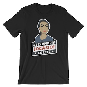 AOC Short-Sleeve Unisex T-Shirt | Retro Alexandria Feminist Shirt | Vintage Ocasio Resist Hipster | Feminism Cortez Tee