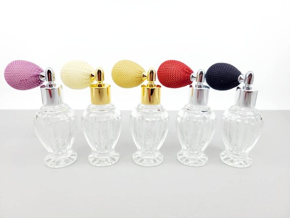 Vintage Style Glass Perfume Bottle With Bulb Atomizer (30ml)