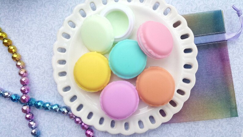 One Empty Macaron Jewelry Box Jewelry Box Travel Container DIY Lip Scrub Macaron Container Pill Organizer | Container