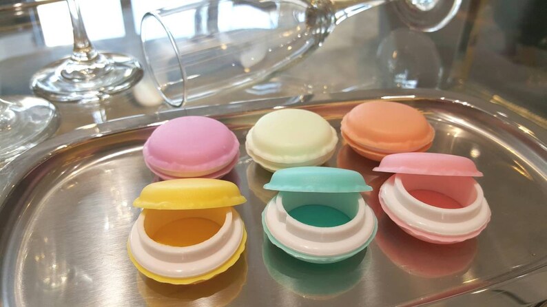 One Empty Macaron Jewelry Box Jewelry Box Travel Container DIY Lip Scrub Macaron Container Pill Organizer | Container