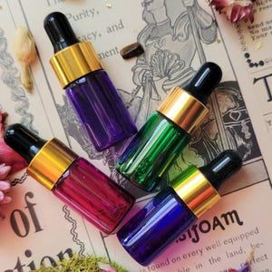 Set of 4 Glass Mini Dropper Bottles | One Superior Quality 3ml Glass Bottle With Glass Dropper | Serum | Essential Oil | Skincare Dropper