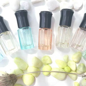 One Empty 3 ml |Mini Glass Essential Oil Roller Bottle | Travel | Perfume Bottle | Serum | Stainless Steel Roller | DIY | Gift