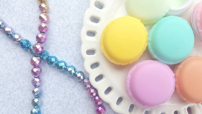 One Empty Macaron Jewelry Box Jewelry Box Travel Container DIY Lip Scrub Macaron Container Pill Organizer | Container