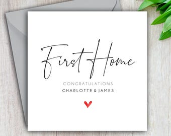 Personalised First Home Card, Congratulations First Home, New First Home Card, New House, Moving Day Card, House Move, Moving In Day