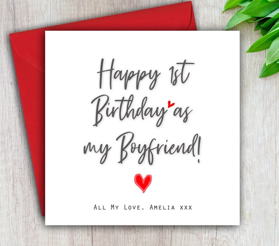 Tarjeta De Cumpleaños Especial Para Él - A5 | Novio, Prometido, Marido | Mensaje Emocional Y Diseño Único